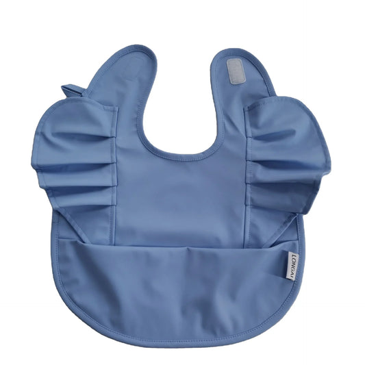 KTX-916691 2022 Hot Sell Customized Washable Waterproof Baby Bib for Feeding PU Big Pocket Polyester