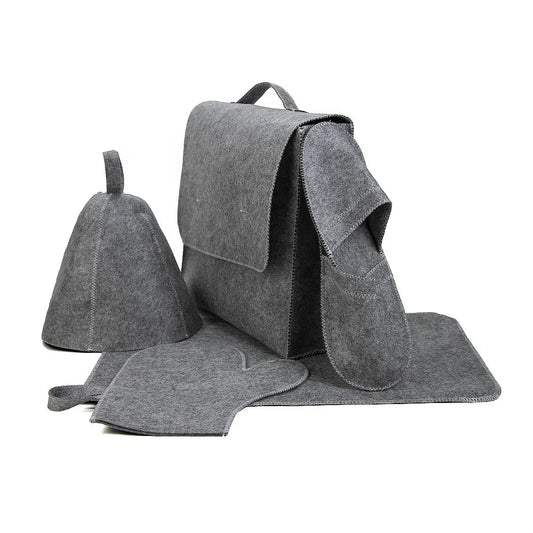 KTX-514451 Insulated Felt Sauna Hat Set for Optimal Comfort in Sauna Rooms
