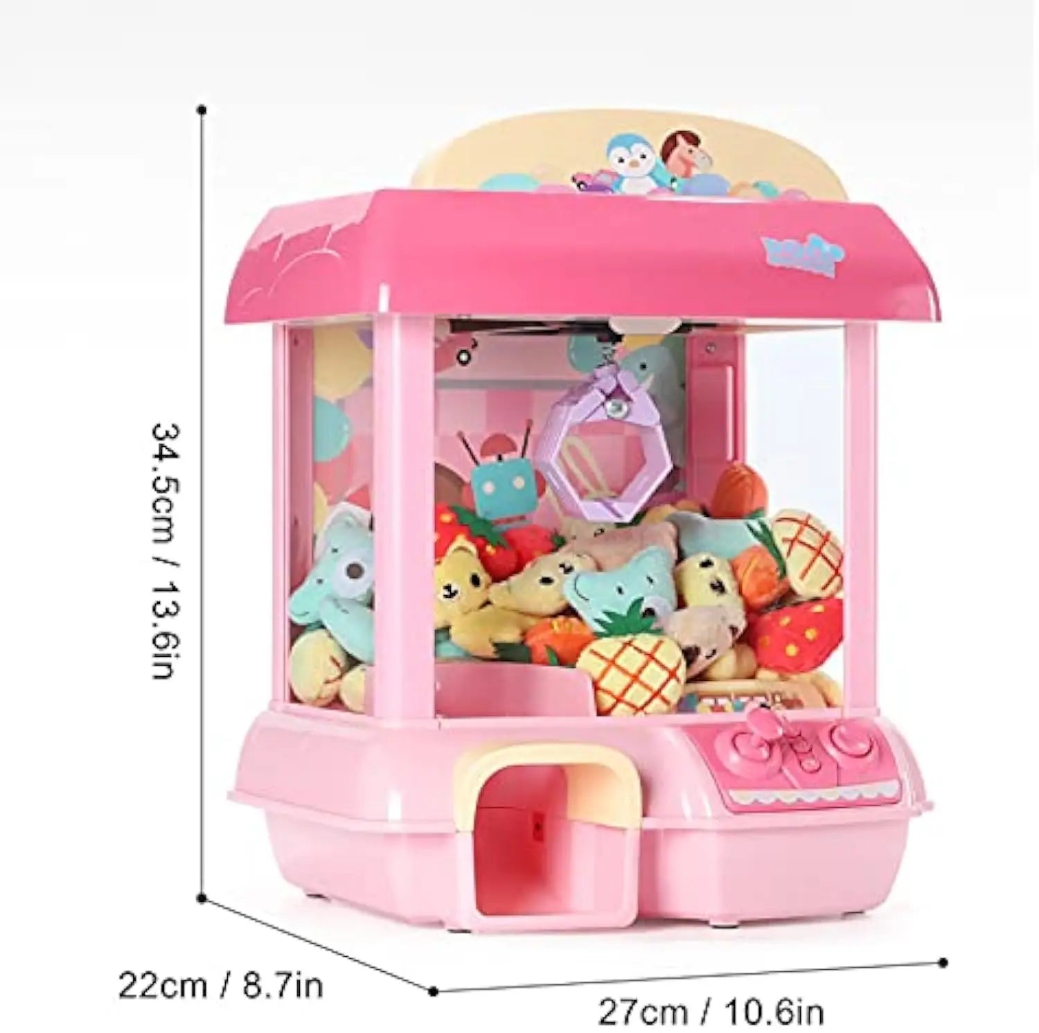 KTX-245651 Mini Claw Machine Toy with Plush Toys for Kids - Fun Crane Game for Ages 5 and Up