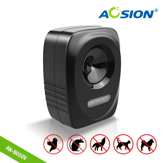 KTX-650067 Solar-Powered Ultrasonic Animal Repeller with Laser for Effective Pest Control
