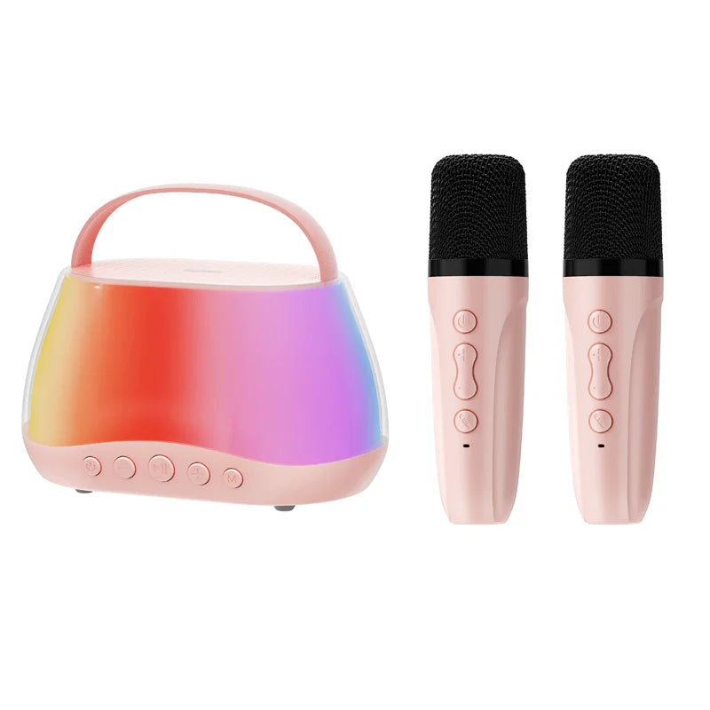 KTX-136467 Portable Mini Speaker with Wireless Dual Microphone for Karaoke and Audio Playback