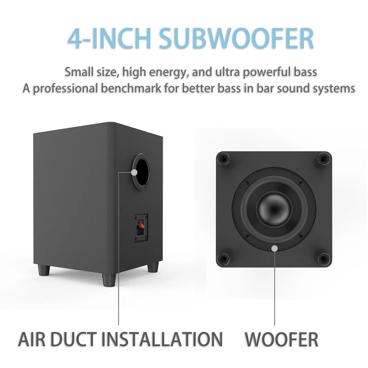 KTX-254035 Home Theatre 2.1CH Soundbar System with Wireless Subwoofer, 60W Output, HDMI/Optical/AUX Connectivity, Remote Control Included