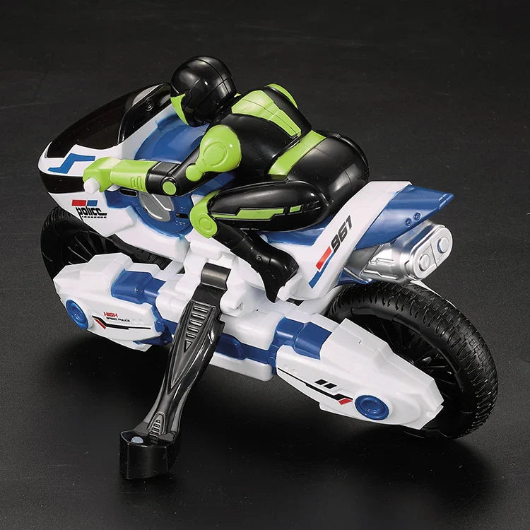 KTX-475027 Stunt Motorcycle RC Car for Kids - 2.4G Mini Radio Control Model with 360° Spin, Indoor/Outdoor Use