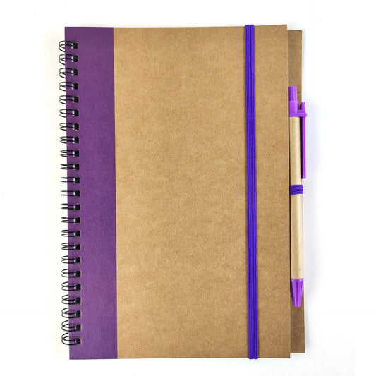 KTX-144659 A6 Spiral Notebook with Pen - Custom Logo Hardcover for Office and School Use