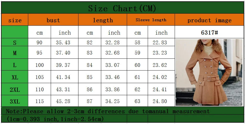 KTX-274835 Medium to Long Elegant Women's Fleece Jacket Winter Coat With Contrasting Wool for Winter Clothing