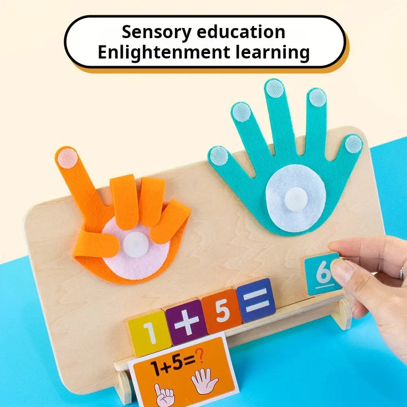 KTX-492755 Montessori Finger Cognitive Puzzle Math Toys for Learning Addition and Subtraction in Kindergarten