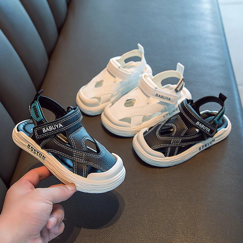 KTX-312211 Factory Casual Children's Shoes Summer New Fashion Sandals Trendy Buckle Sandals With Thick Soft Sole Beach Breathable Kids