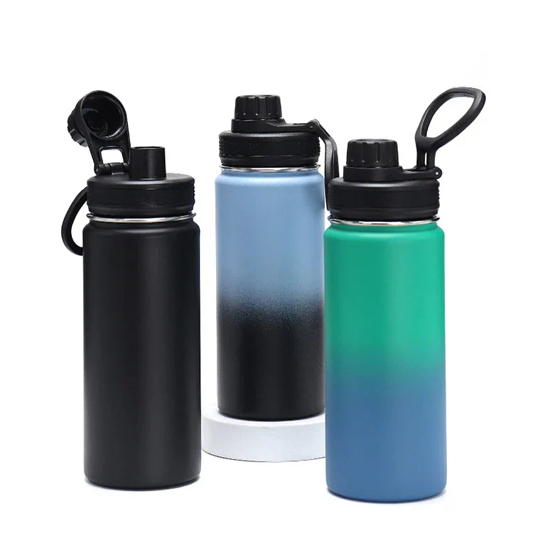 KTX-240403 Large Capacity Outdoor Sports Kettle with Straw - Multi-color 304 Stainless Steel, BPA Free