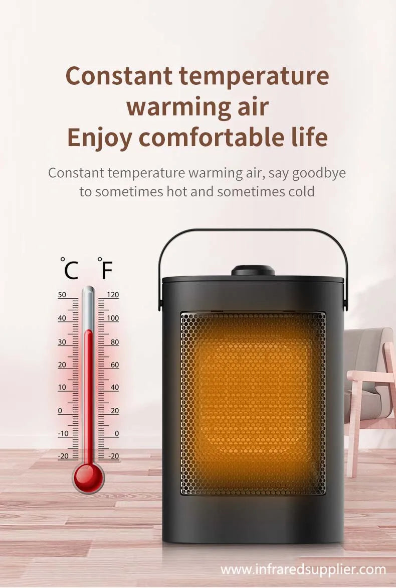 KTX-882579 900W Infrared Electric Room Heater with Smart PTC Technology for Efficient Heating