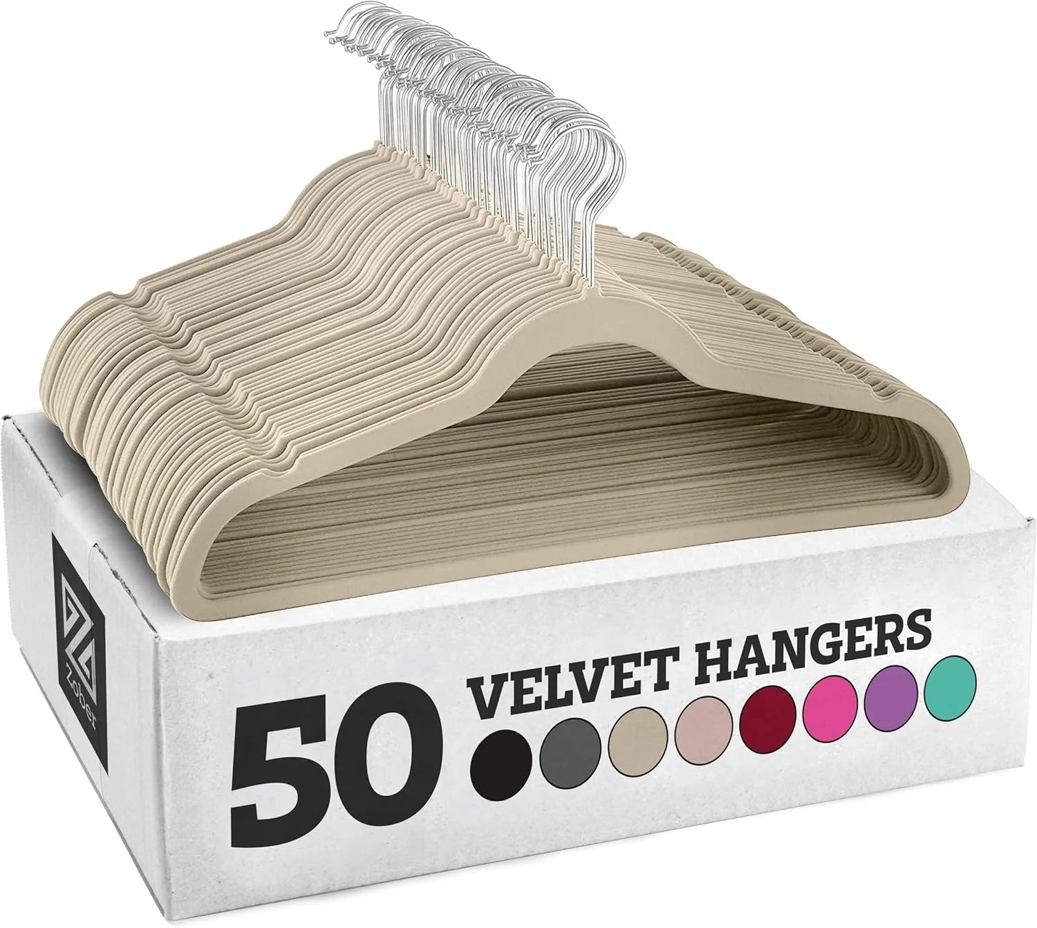 KTX-893331 Velvet Non-Slip Space-Saving Hangers for Clothing and Kitchen Organization