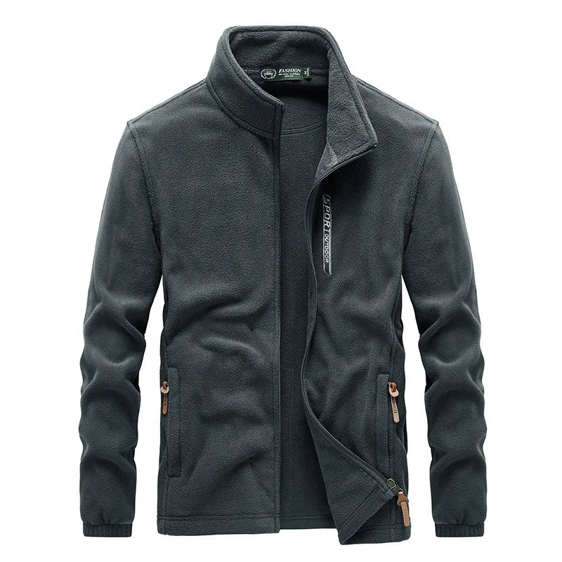 KTX-898579 Men's Jacket Sets Thickened Fleece Coat Brushed Cardigan Sports Outdoor Windproof and Warm Biker Jacket Plus Size Men's Jackets