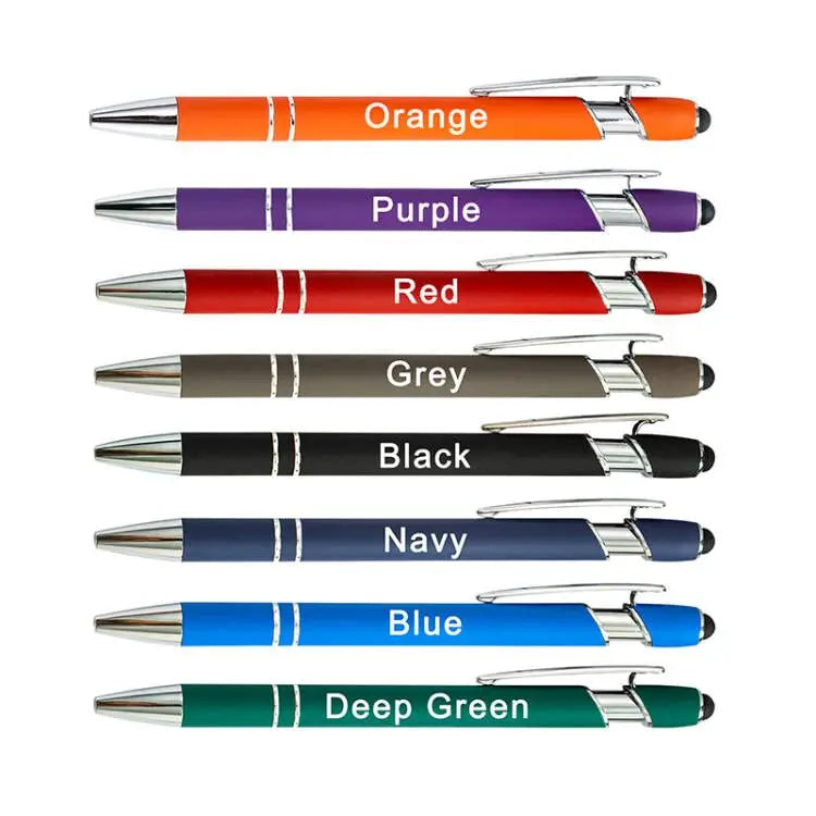 KTX-029395 Custom Multi-Coloured Metal Ballpoint Pen with Stylus for Office and School Use