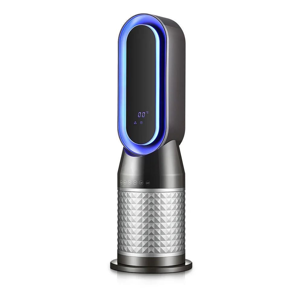 KTX-410003 Bladeless Electric Fan Heater with Night Light – 2000W Dual Purpose Portable Device for Home and Office Use