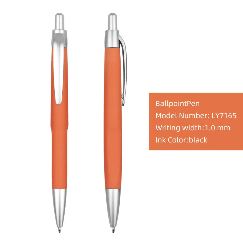 KTX-355923 Custom Plastic Ballpoint Pen with Logo Print - 1.0mm Black Ink, Lightweight Design