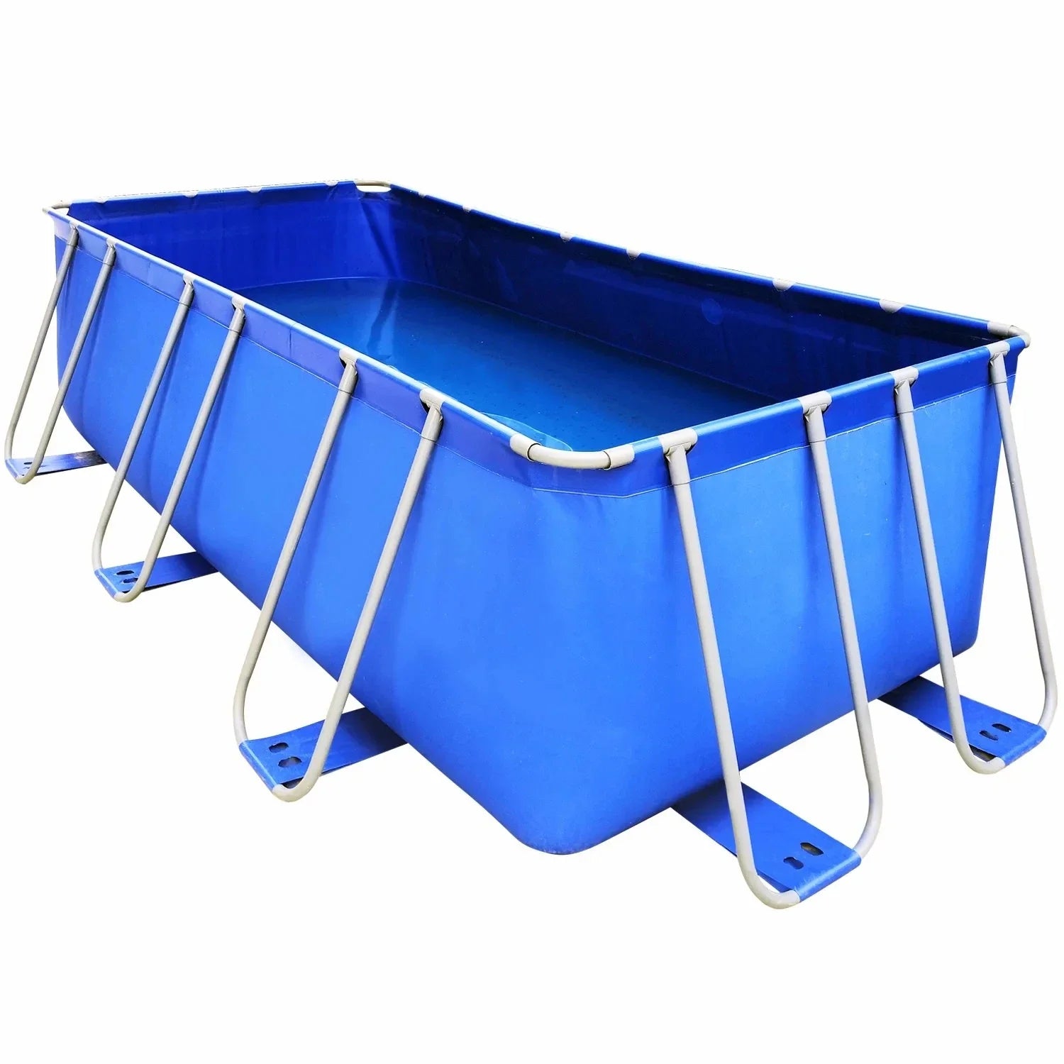 KTX-913875 Rectangular Inflatable Steel Frame Above Ground Swimming Pool for Outdoor Fun