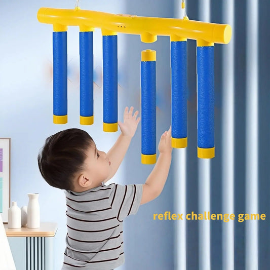 KTX-624211 Upgrade Reflex Drop Sticks Challenge Game with Voice Prompts and Remote Control for Indoor Fun