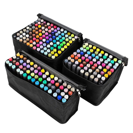 KTX-656595 168 Colour Brush Tip Alcohol Markers for Sketching and Art Design