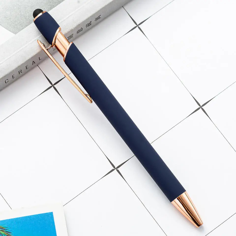 KTX-684755 Rose Gold Soft Touch Ballpoint Stylus Pen with Touch Screen Compatibility