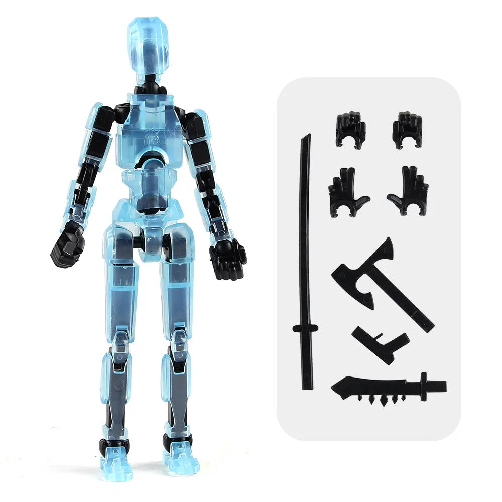 KTX-551379 Movable 3D Dummy Robot Anime Action Figure - PVC Multifunctional Fidget Toy for Kids with Autism