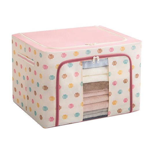 KTX-598419 Fabric Closet Organizer Storage Bin with Handle for Home and Office