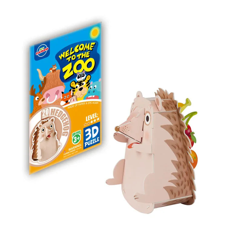 KTX-884819 3D Cardboard Animal Model Puzzle - DIY Educational Early Learning Toy for Creative Play