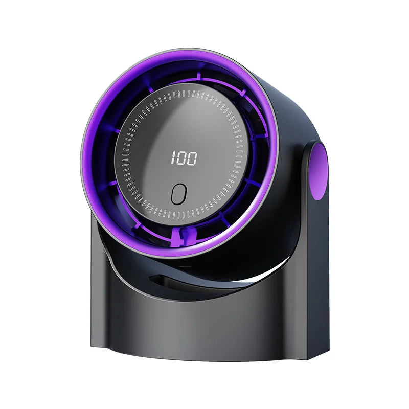 KTX-377235 USB Bladeless Desktop Fan with Digital Display and Turbo Speed, Foldable Air Cooling Design, Brushless Motor, 5V Power