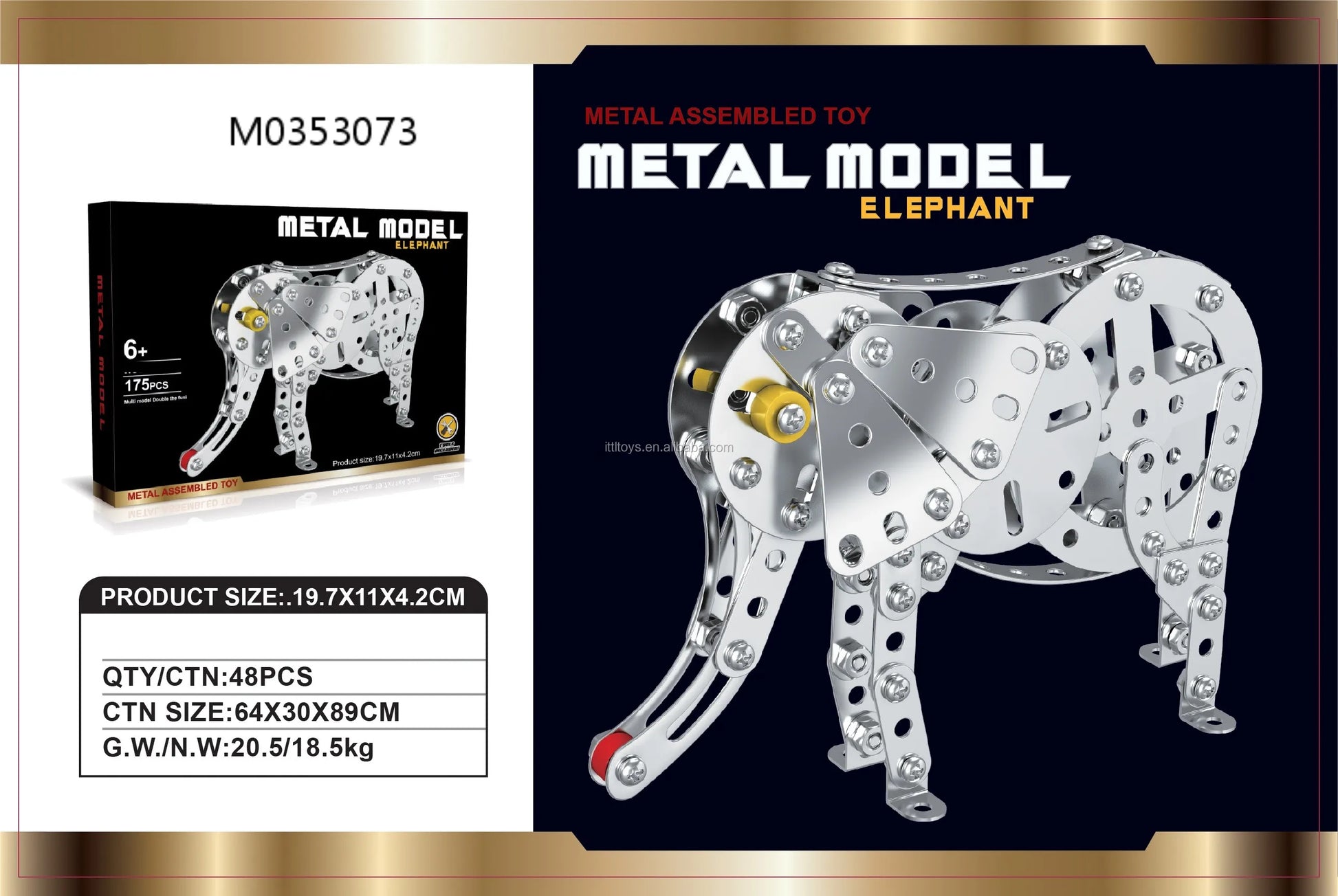 KTX-864403 180-Piece Metal Block Truck Toy - 7-in-1 Educational Puzzles for Creative Learning