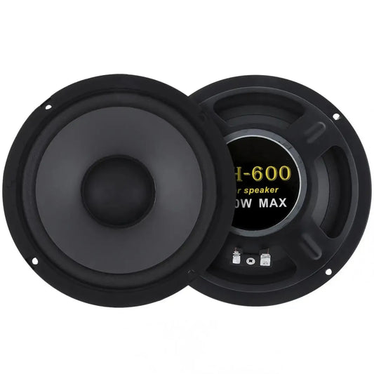 KTX-647251 6.5 Inch Coaxial Car Speakers, 600W 2-Way Subwoofer, Full Range Automotive Audio System, Universal Fit, Impedance 4Ω