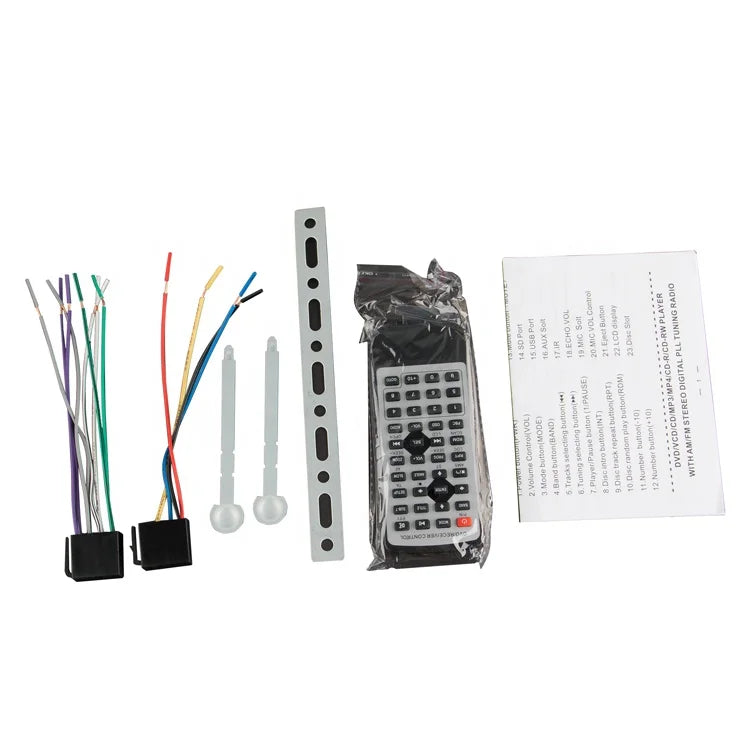 KTX-386771 Single Din DC12-24V Car Audio Amplifier with DVD, FM Radio, USB Ports, and Microphone Support