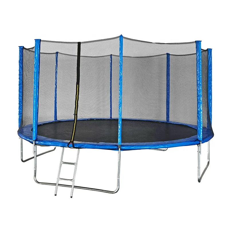 KTX-700307 Outdoor Family Trampoline with Safety Net - 6ft to 16ft Adjustable Size for Kids and Adults