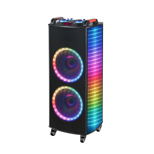 KTX-676563 12 Inch Portable Wireless Subwoofer with RGB LED Lights and Bluetooth Functionality