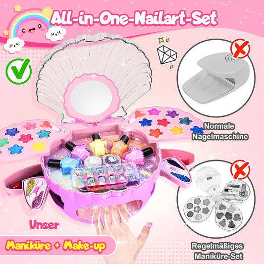 KTX-817363 Kids Nail Polish Machine Set - Creative Nail Art Salon for Girls Ages 2-14