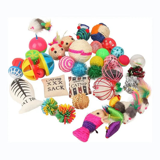 KTX-505491 Mixed Cat Playing Toy Set for Kittens - Engaging and Durable Pet Accessories
