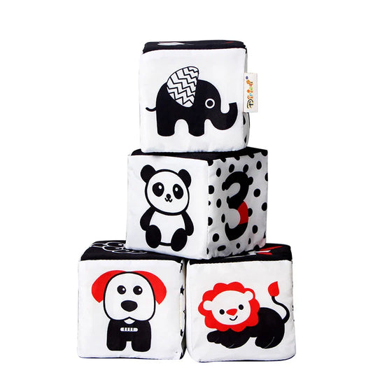 KTX-474643 Black and White Educational Development Blocks for Infants and Toddlers
