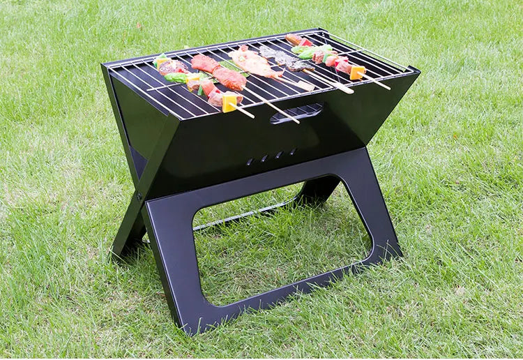KTX-453971 Portable Folding Charcoal BBQ Grill for Outdoor Camping and Picnic