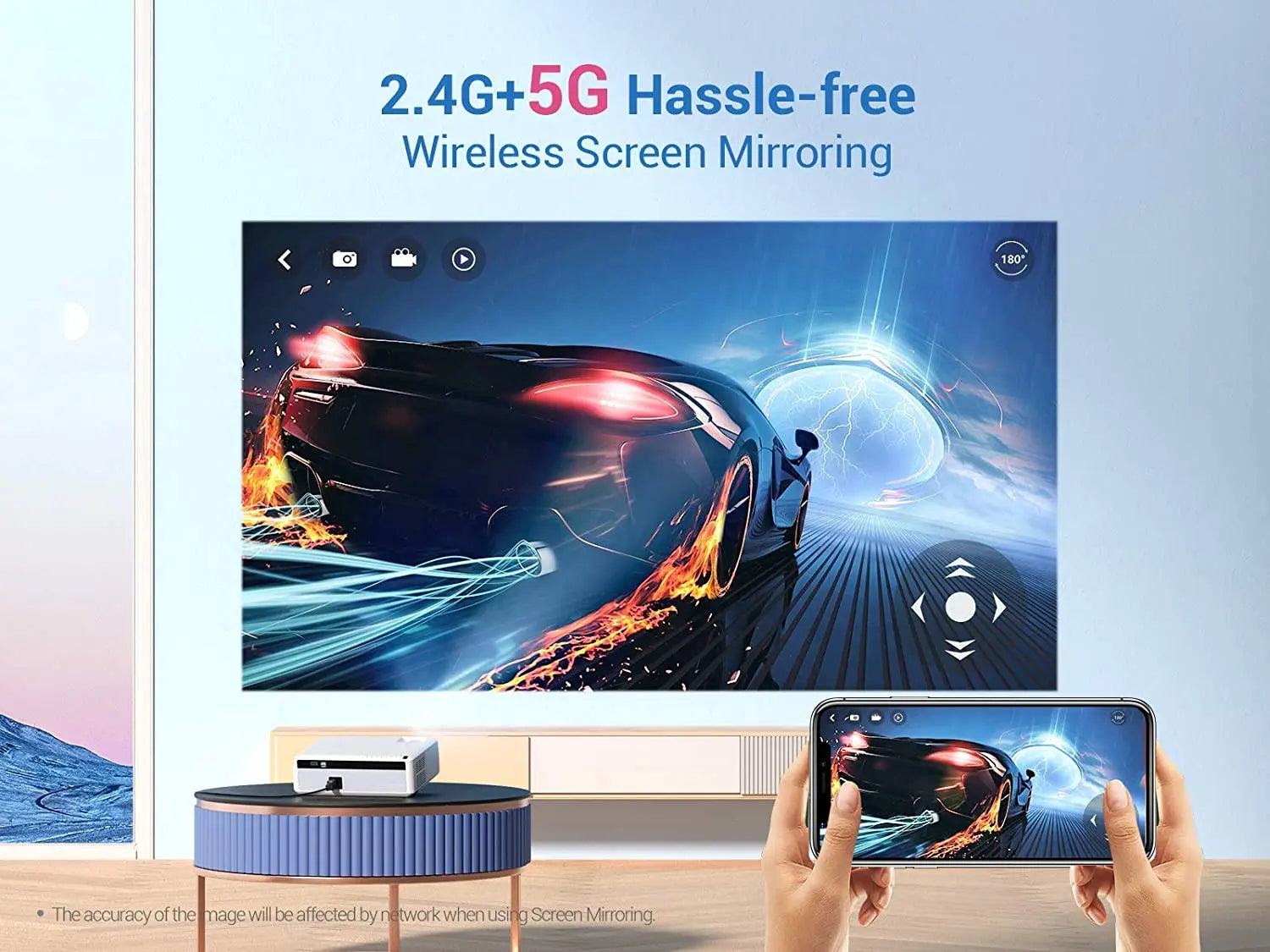 KTX-271507 1080p Full HD Home Theater Projector with 9800 Lumens Brightness