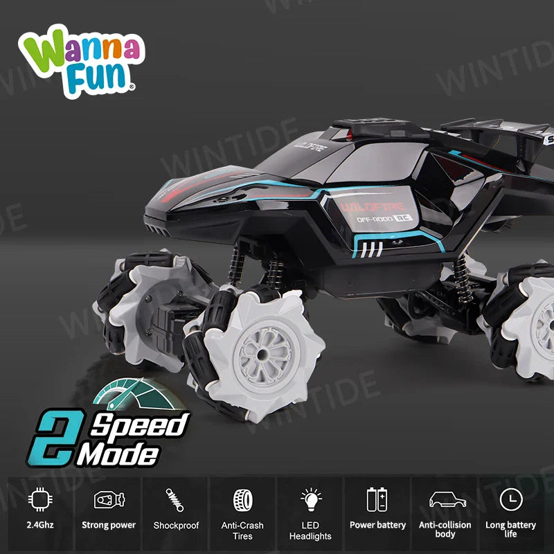 KTX-837779 Battery Operated 2.4GHz Off-Road RC Stunt Car for Kids with Lights and Music