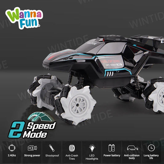 KTX-837779 Battery Operated 2.4GHz Off-Road RC Stunt Car for Kids with Lights and Music