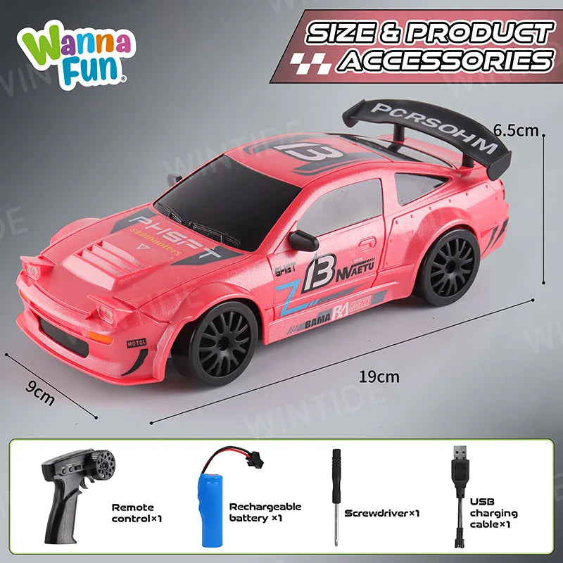 KTX-559827 1/24 Scale 4WD Electric Remote Control Stunt Drift Off-road Buggy with ABS Shell and TPR Wheels