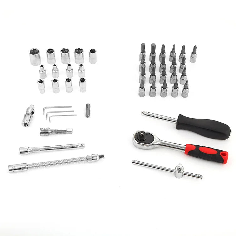 KTX-707219 46-Piece Professional Socket Wrench Set for Car Repair and Mechanics Tools