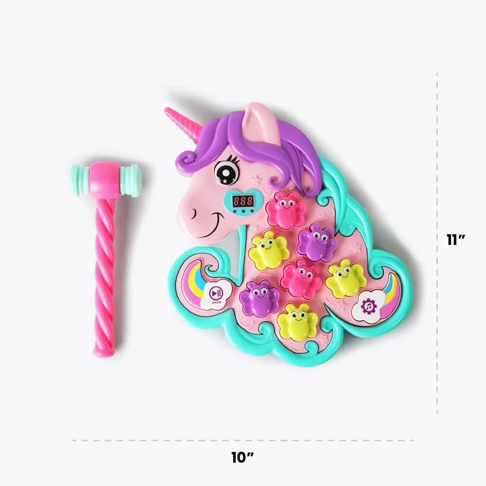 KTX-820819 Interactive Unicorn Hammer Mole Game for Kids Ages 5-13 - Educational Fun and Engagement