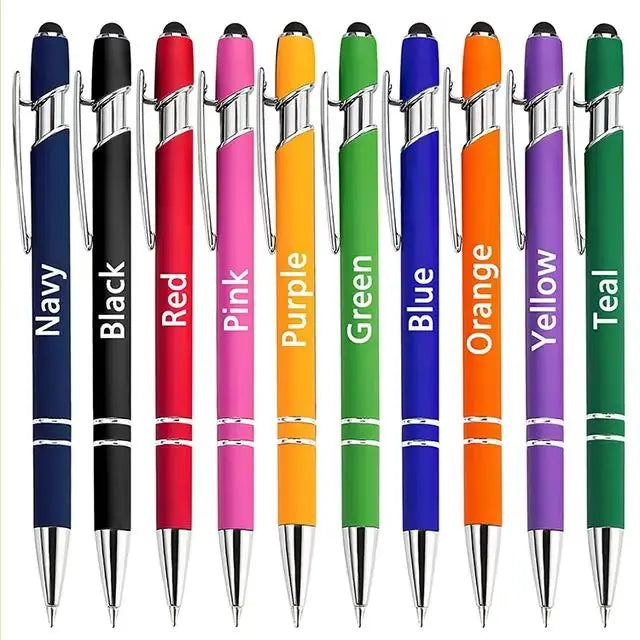 KTX-880211 Aluminium Ballpoint Stylus Pen with Soft Rubber Tip for Touch Screens - Custom Logo Available