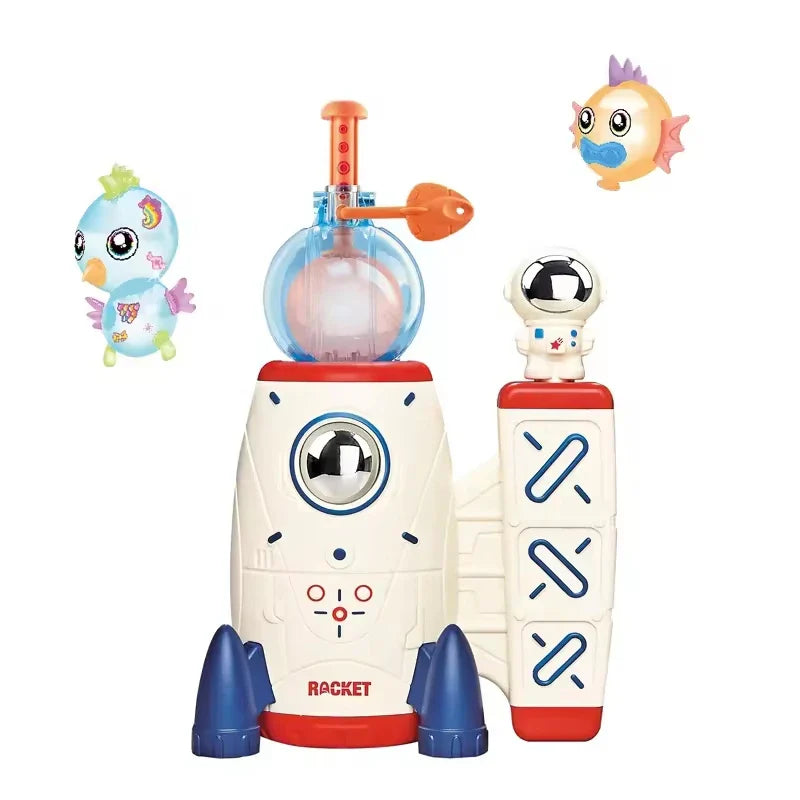 KTX-214035 Space Rocket Balloon Inflator with Accessories for Kids Birthday Parties