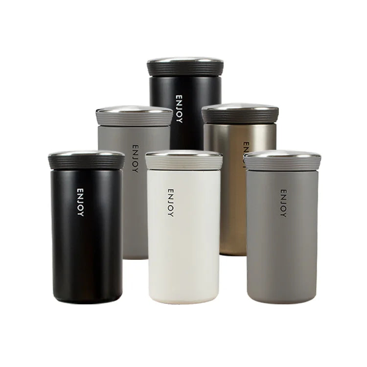 KTX-760787 Stainless Steel Double Wall Vacuum Insulated Travel Mug with Handle, 350ml