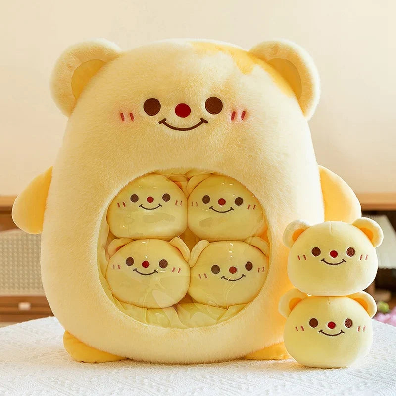 KTX-112211 Mini Capybara Plush Pillow and Soft Doll Collection - Cute Shark Snack Cushion, White Sheep, and Pink Pig Toys