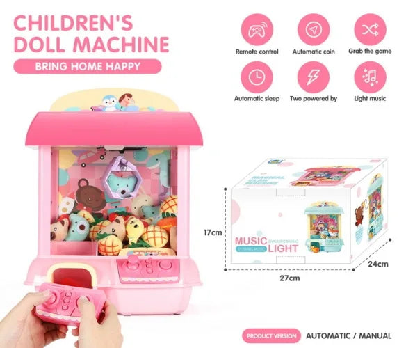 KTX-245651 Mini Claw Machine Toy with Plush Toys for Kids - Fun Crane Game for Ages 5 and Up