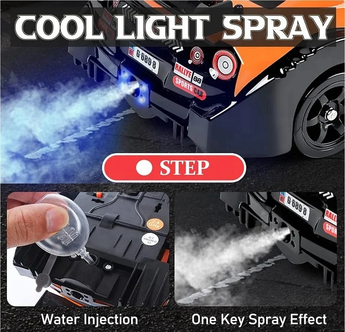 KTX-043219 1/16 Scale 2.4GHz 4WD Remote Control Drift Car with LED Lights and Drift Tires