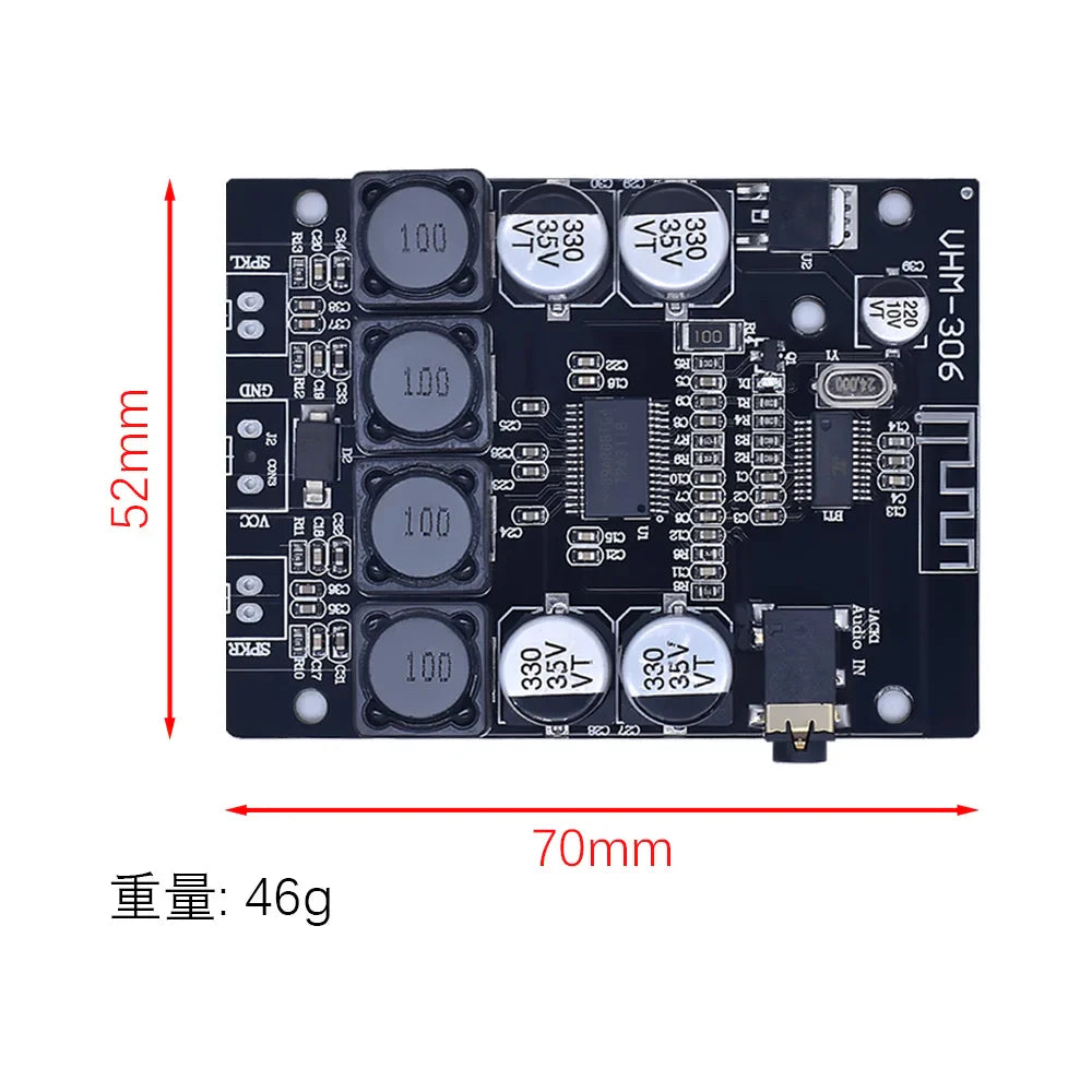 KTX-582867 TPA3118 Bluetooth Digital Amplifier 2X30W HIFI Stereo Speaker