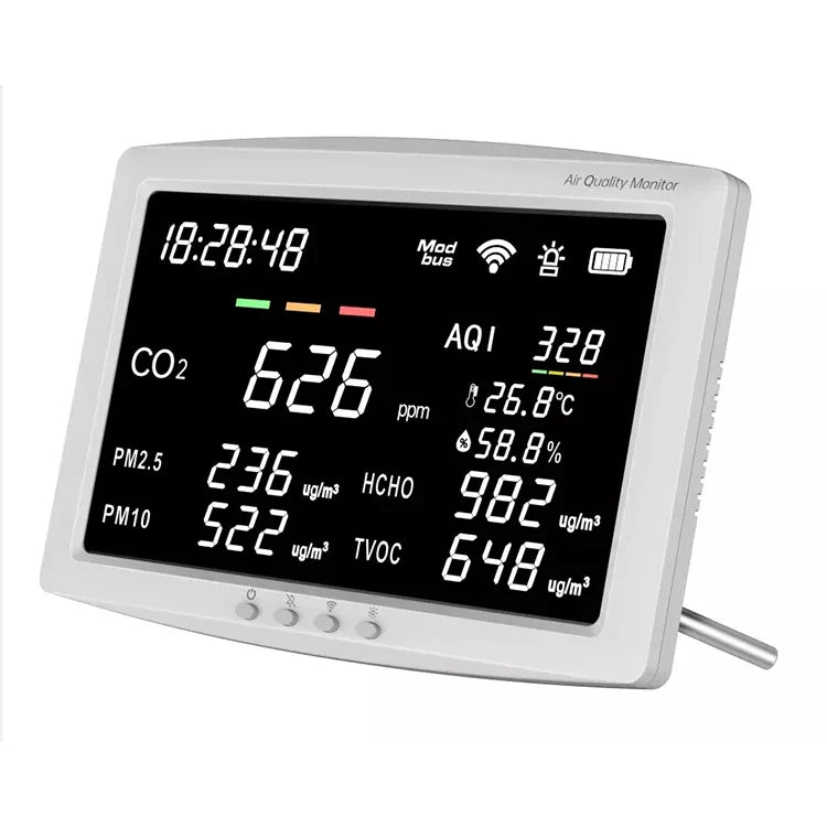 KTX-224915 Wall-Mounted NDIR Indoor Air Quality CO2 Meter with WiFi & RS485/Modbus Connectivity