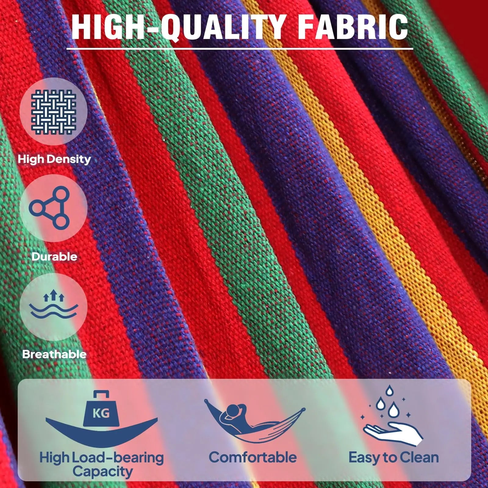 KTX-257363 Portable Hammock for Camping - Durable Single/Double Parachute Design for Outdoor Travel